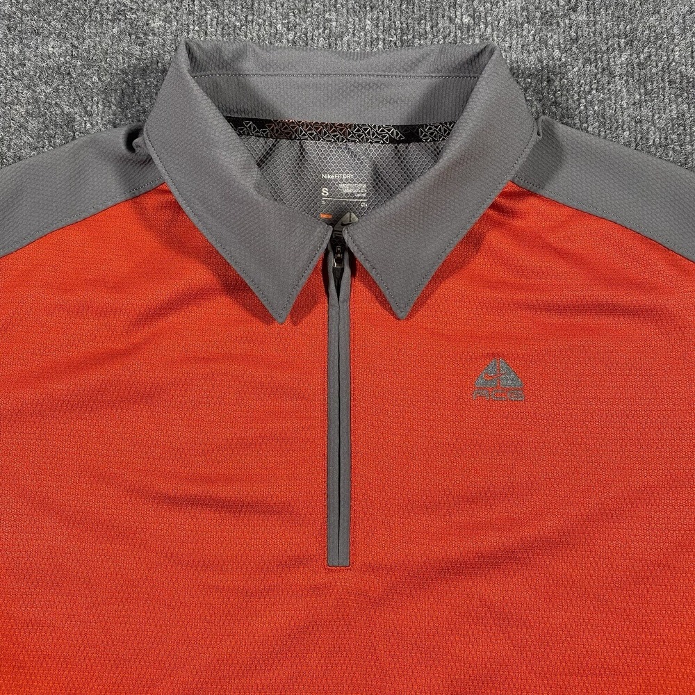 Vintage Y2K Nike ACG Mens Small 1/4 Zip Polo Shirt Short Sleeve FITDRY